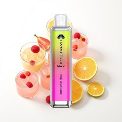 Hayati Pro Max 4000 Puffs Disposable Vape Citronade Rose avec batterie rechargeable