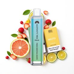 Hayati Pro Max 4000 Puffs Disposable Vape Menthe Fraîche Mojito Rechargeable LED