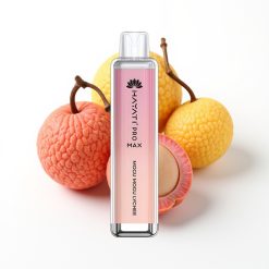 Hayati Pro Max 4000 Puffs Disposable Vape Mogu Mogu Litchi avec batterie rechargeable et LED
