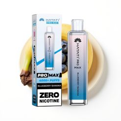 Hayati Pro Max 4000 Puffs Disposable Vape Myrtille Banane Rechargeable LED
