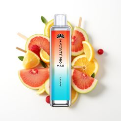 Hayati Pro Max 4000 Puffs Disposable Vape Pop Glacé avec Batterie Rechargeable et LED