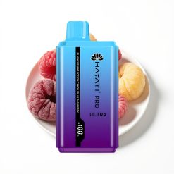 Hayati Pro Ultra 15000 Puffs Disposable Vape Cassis Barbe à Papa Framboise Bleue et 49 Saveurs