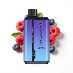 Hayati Pro Ultra 15000 Puffs Disposable Vape Myrtille Framboise avec 49 Saveurs et Batterie 850mAh