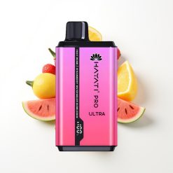 Hayati Pro Ultra 15000 Puffs Vape Disposable Fruit Bomb Fraise Pastèque Bubblegum