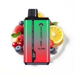 Hayati Pro Ultra 15000 Puffs Vape Disposable Myrtille Framboise Cerise Citron & Myrtille