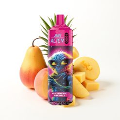 JNR Alien 10000 Puffs Disposable Vape Pêche Mangue Ananas avec LED (RGB) et Charge Rapide Type-C