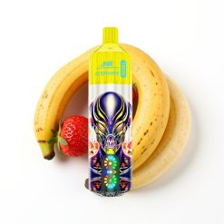 JNR Alien Max 18000 Puffs E-Cigarette Jetable Fraise Banane avec Affichage LED et Double Bobine