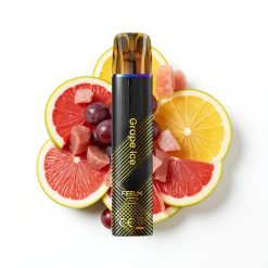 JNR Black&Golden 600+200 Puffs Disposable Vape Glace au Raisin avec 800 Puffs et 550mAh