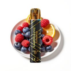 JNR Black&Golden 800 Puffs Disposable Vape Myrtille Framboise Acidulée