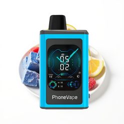 JNR PhoneVape 30000 bouffées Vape Jetable Bleu Framboise Glace avec écran complet et batterie rechargeable