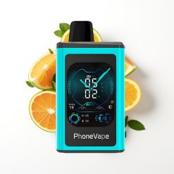 JNR PhoneVape 30000 bouffées Vape Jetable Miami Menthe avec Batterie Rechargeable et Écran Complet