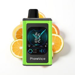 JNR PhoneVape 30000 bouffées Vape Jetable Pomme Acidulée Glacée avec Turbo Mode et App Contrôlée