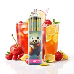 JNR Rocket-X 12400 Puffs Disposable Vape Cerise Cola Pétillante avec Airflow Réglable et Lumières RGB