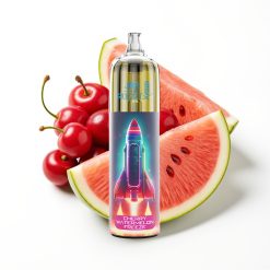 JNR Rocket-X 12400 Puffs Disposable Vape Cerise Pastèque Glacée avec Airflow Réglable et RGB