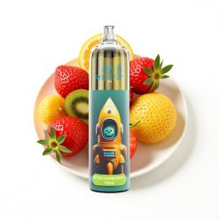 JNR Rocket-X 12400 Puffs Disposable Vape Fraise Kiwi avec Airflow Réglable et Lumières RGB