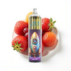 JNR Rocket-X 12400 Puffs Disposable Vape Fraise Raisin avec Airflow Réglable et RGB