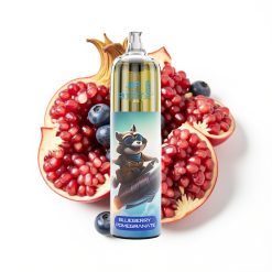 JNR Rocket-X 12400 Puffs Disposable Vape Myrtille Grenade avec Airflow Réglable et Lumières RGB