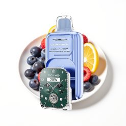 JNR VapeWatch 30000 Puffs Disposable Vape Bleu Framboise Glace avec 19mL et 5% Nicotine