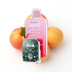 JNR VapeWatch 30000 Puffs Disposable Vape Pêche Géorgienne avec 19mL et Charge Rapide Type-C
