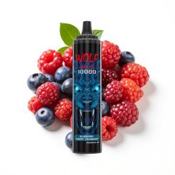 JNR Wolf Niplo 10000 Puffs Disposable Vape Myrtille Cerise Cranberry 20ml 5% Type-C