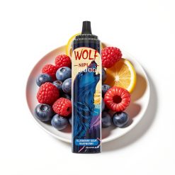 JNR Wolf Niplo 10000 Puffs Disposable Vape Myrtille Framboise Acidulée 20ml 5%