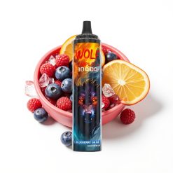 JNR Wolf Niplo 10000 Puffs Disposable Vape Myrtille Glacée avec 20ml et 1.0 Ohm