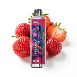 Uwin Crystal 10000 Puffs Fraise Canneberge Cerise Rechargeable Type-C 18ml