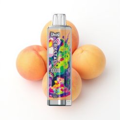 Uwin Crystal 10000 Puffs Glace à la Pêche avec Lumières RGB et Recharge Rapide Type-C