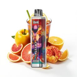 Uwin Crystal 10000 Puffs Vape Disposable Glace Cola avec lumière RGB et recharge Type-C