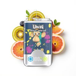 Uwin Crystal Twins 40000 Puffs Kiwi Fruit de la Passion Goyave Myrtille Framboise