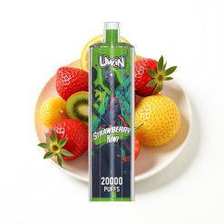 Uwin Shisha Hookah Crystal 20000 Puffs Fraise Kiwi 22ml Mesh Coil Type-C