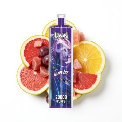 Uwin Shisha Hookah Crystal 20000 Puffs Glace au Raisin avec Batterie 650 mAh