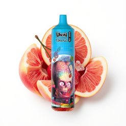 Uwin Tornado 35K Music Disposable Vape Cerise Glacée avec Batterie Rechargeable 600mAh et Mesh Coil 1.0 Ohm