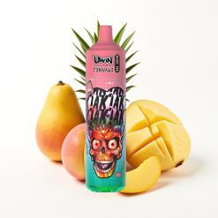 Uwin Tornado 35K Music Disposable Vape Pêche Mangue Ananas avec batterie rechargeable 600mAh et résistance Mesh 1.0 Ohm
